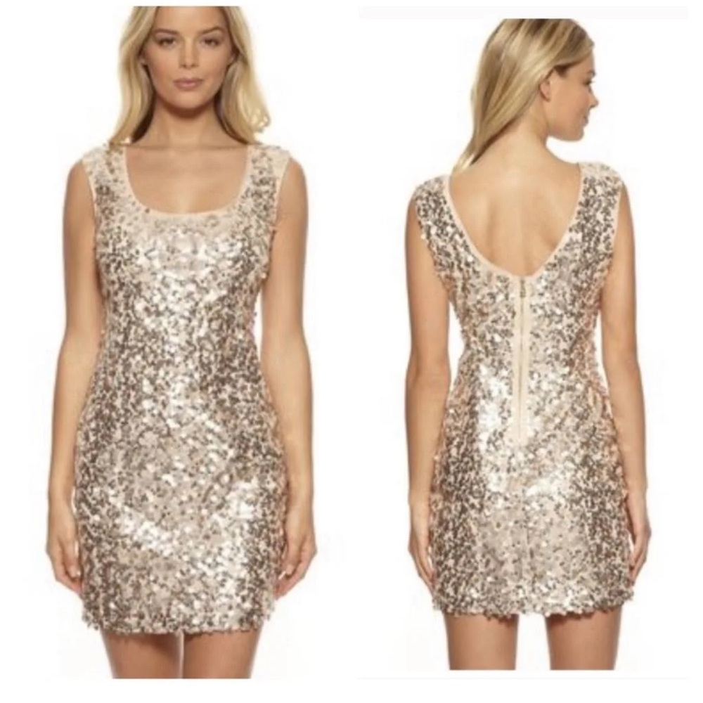 Guess Dresses | Guess Lori Sequin Dress | Color: Silver | Size: 4